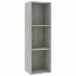 Bücherregal/TV-Schrank Betongrau 36x30x114 cm Holzwerkstoff