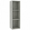 Bücherregal/TV-Schrank Betongrau 36x30x114 cm Holzwerkstoff