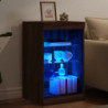 Sideboard mit LED-Leuchten Braun Eichen-Optik 41x37x67 cm