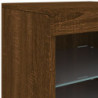 Sideboard mit LED-Leuchten Braun Eichen-Optik 41x37x67 cm