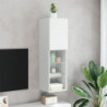 TV-Schrank mit LED-Leuchten Weiß 30,5x30x102 cm