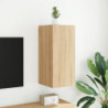 TV-Wandschrank mit LED-Leuchten Sonoma-Eiche 30,5x35x70 cm