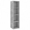 TV-Wandschrank Betongrau 37x37x142,5 cm Holzwerkstoff