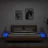 Wand-Nachttische mit LED-Leuchten 2 Stk. Grau Sonoma