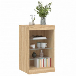 Sideboard mit LED-Leuchten Sonoma-Eiche 41x37x67 cm