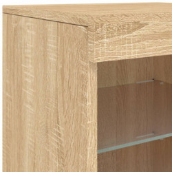 Sideboard mit LED-Leuchten Sonoma-Eiche 41x37x67 cm