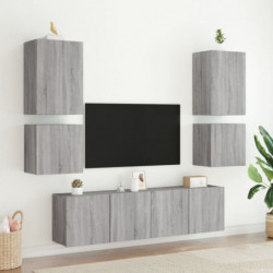 TV-Wandschränke 2 Stk. Grau Sonoma 40,5x30x40 cmm Holzwerkstoff