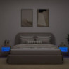Wand-Nachttische mit LED-Leuchten 2 Stk. Sonoma-Eiche