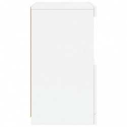 Sideboard mit LED-Leuchten Weiß 41x37x67 cm
