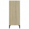 Sideboard Weiß Sonoma-Eiche 57x35x90 cm Holzwerkstoff