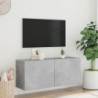 TV-Wandschrank Betongrau 100x30x41 cm