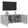 TV-Wandschrank Betongrau 100x30x41 cm