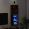 TV-Schrank mit LED-Leuchten Räuchereiche 30,5x30x102 cm