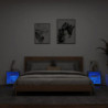 Wand-Nachttische mit LED-Leuchten 2 Stk. Betongrau