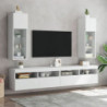 TV-Schrank mit LED-Leuchten Weiß 30,5x30x90 cm