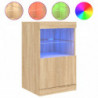 Sideboard mit LED-Leuchten Sonoma-Eiche 41x37x67 cm