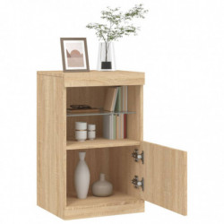 Sideboard mit LED-Leuchten Sonoma-Eiche 41x37x67 cm