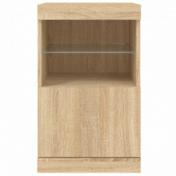 Sideboard mit LED-Leuchten Sonoma-Eiche 41x37x67 cm