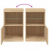 Sideboard mit LED-Leuchten Sonoma-Eiche 41x37x67 cm