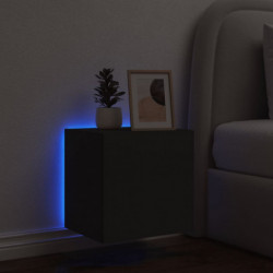 TV-Wandschrank mit LED-Leuchten Schwarz 40,5x35x40 cm