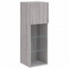 TV-Schrank mit LED-Leuchten Grau Sonoma 30,5x30x90 cm