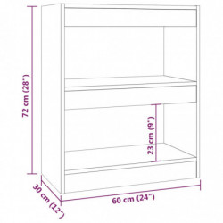 Bücherregal/Raumteiler Sonoma-Eiche 60x30x72 cm