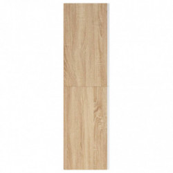 TV-Schrank Weiß und Sonoma-Eiche 30,5x30x110 cm Holzwerkstoff