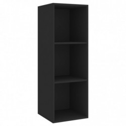 TV-Wandschrank Schwarz 37x37x107 cm Holzwerkstoff