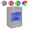 TV-Wandschrank mit LED-Leuchten Grau Sonoma 40x30x60,5 cm