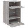 TV-Wandschrank mit LED-Leuchten Grau Sonoma 40x30x60,5 cm