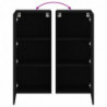 TV-Wandschrank Schwarz 40,5x30x90 cm Holzwerkstoff