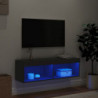 TV-Schrank mit LED-Leuchten Schwarz 100x30x30 cm