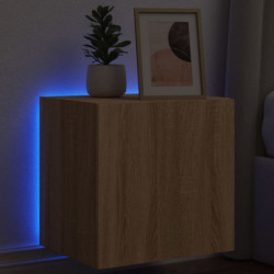 TV-Wandschrank mit LED-Leuchten Sonoma-Eiche 40,5x35x40 cm