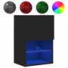 TV-Schrank mit LED-Leuchten Schwarz 40,5x30x60 cm