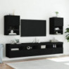 TV-Schrank mit LED-Leuchten Schwarz 40,5x30x60 cm