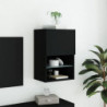 TV-Schrank mit LED-Leuchten Schwarz 40,5x30x60 cm