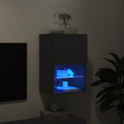 TV-Schrank mit LED-Leuchten Schwarz 40,5x30x60 cm