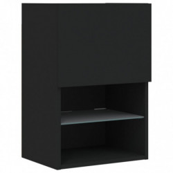 TV-Schrank mit LED-Leuchten Schwarz 40,5x30x60 cm