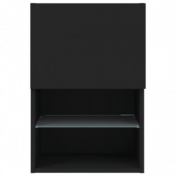 TV-Schrank mit LED-Leuchten Schwarz 40,5x30x60 cm