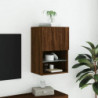 TV-Schrank mit LED-Leuchten Braun Eichen-Optik 40,5x30x60 cm