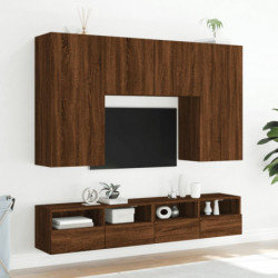 TV-Wandschrank Braun Eiche-Optik 80x30x30 cm Holzwerkstoff