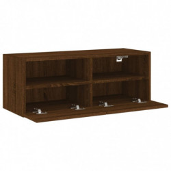 TV-Wandschrank Braun Eiche-Optik 80x30x30 cm Holzwerkstoff