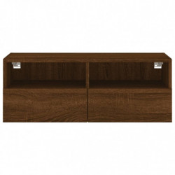 TV-Wandschrank Braun Eiche-Optik 80x30x30 cm Holzwerkstoff