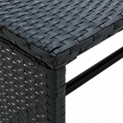 Couchtisch Schwarz 70×40×38 cm Poly Rattan