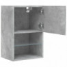 TV-Schrank mit LED-Leuchten Betongrau 40,5x30x60 cm