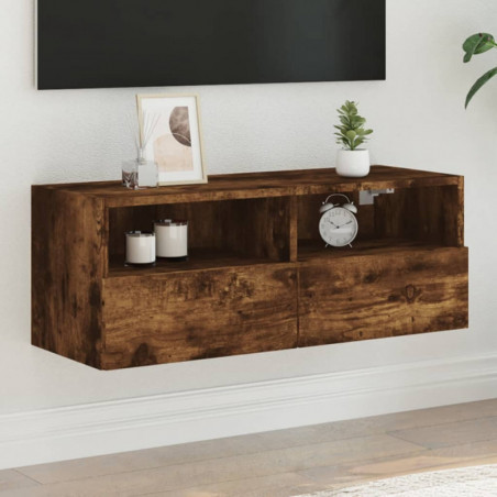 TV-Wandschrank Räuchereiche 80x30x30 cm Holzwerkstoff