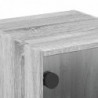 Nachttisch mit Glastür Grau Sonoma 35x37x35 cm