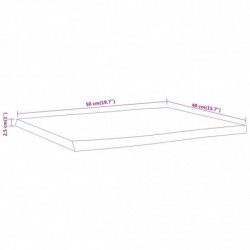 Beistelltisch 50x40x2,5 cm Massivholz Akazie Naturkante