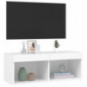 TV-Schrank mit LED-Leuchten Weiß 80x30x30 cm