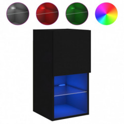 TV-Schrank mit LED-Leuchten Schwarz 30,5x30x60 cm